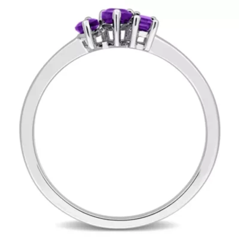 Multi-Shaped Three-Stone Ring