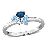 Multi-Shaped Gemstone Cluster Ring