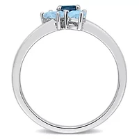 Multi-Shaped Gemstone Cluster Ring