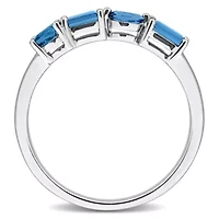 Multi-Shaped Anniversary Band Ring Sterling Silver