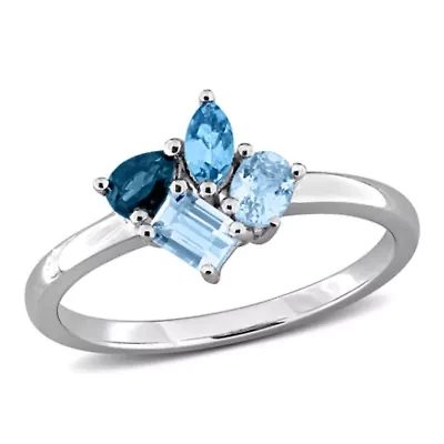 Multi-Shaped Colorful Gemstone Ring
