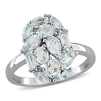 Multi-Shaped Cluster Cocktail Ring