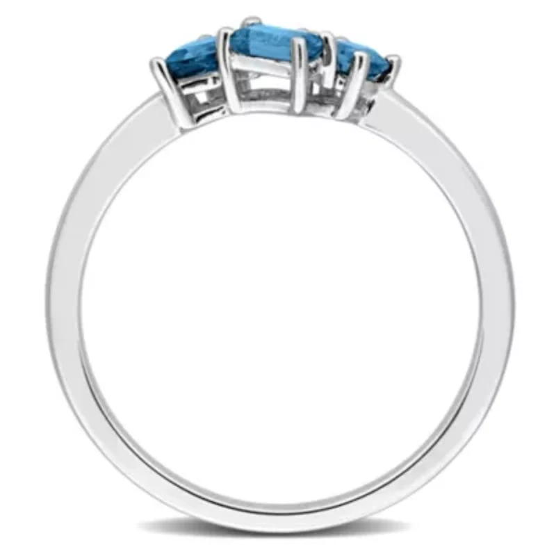 Multi-Shaped Gemstone Ring Sterling Silver