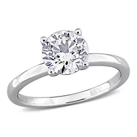 Lab-Grown Diamond Solitaire Engagement Ring 10k White Gold