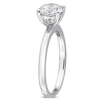 Lab-Grown Diamond Solitaire Engagement Ring 10k White Gold