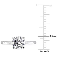 Lab-Grown Diamond Solitaire Engagement Ring 10k White Gold