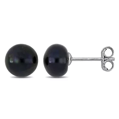 7-8 mm Freshwater Cultured Pearl Earrings Sterling Silver