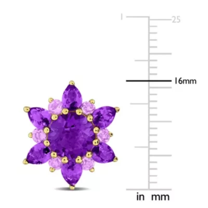 Gemstone Floral Earrings