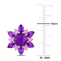 Gemstone Floral Earrings