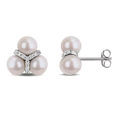 8-9 mm Freshwater Cultured Pearl Drop Earrings