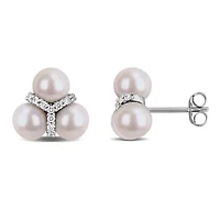 8-9 mm Freshwater Cultured Pearl Drop Earrings