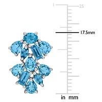 Gemstone Double Floral Earrings