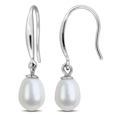 6-7 mm Freshwater Cultured Pearl Shepherd Hook Earrings