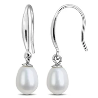 6-7 mm Freshwater Cultured Pearl Shepherd Hook Earrings