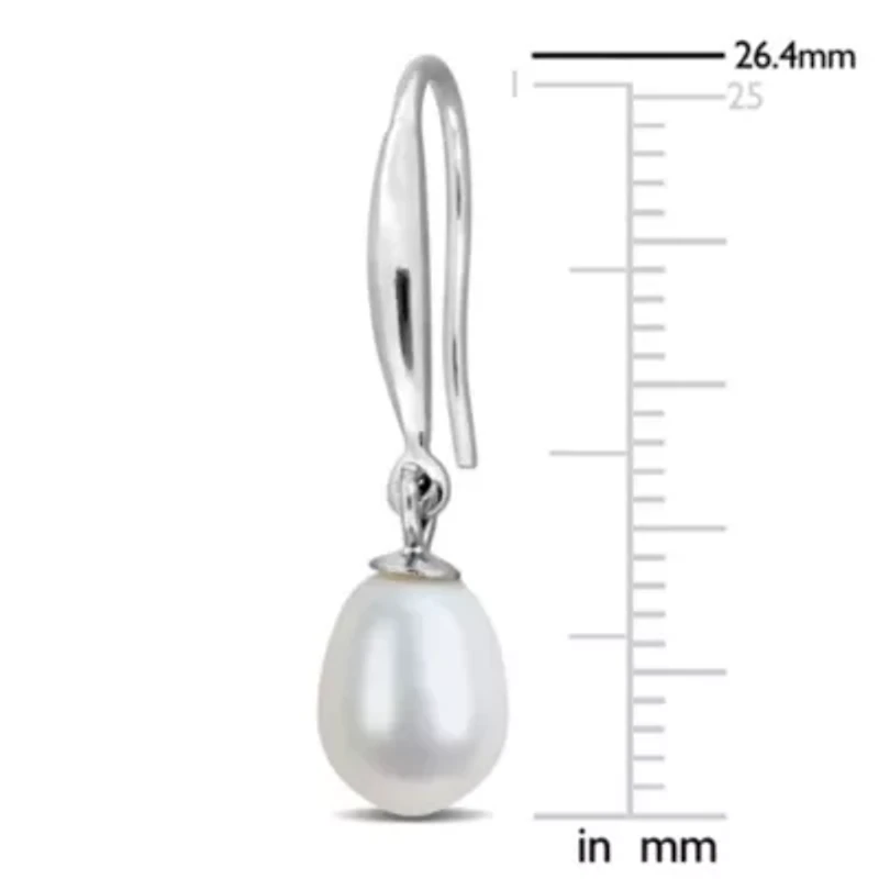 6-7 mm Freshwater Cultured Pearl Shepherd Hook Earrings