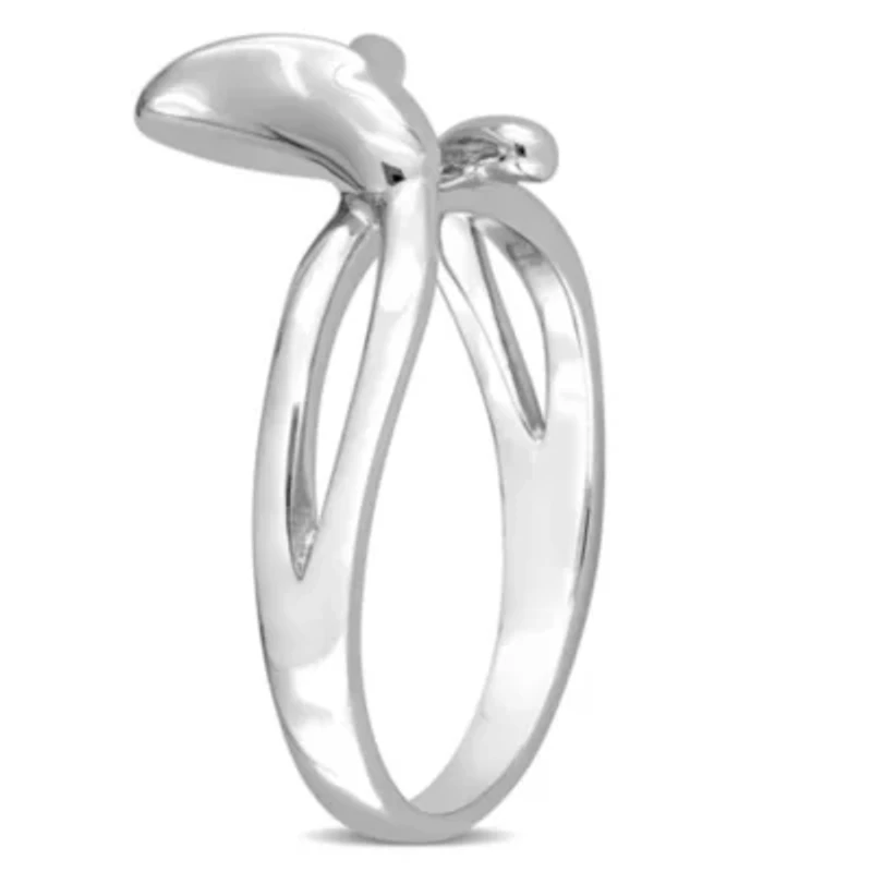 Diamond Calla Lilly Ring Sterling Silver