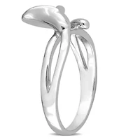Diamond Calla Lilly Ring Sterling Silver