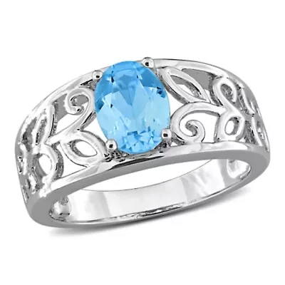 Color Gemstone Filigree Ring