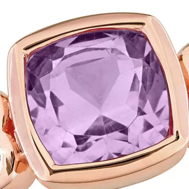 Three-Stone Gemstone Ring 10K Gold