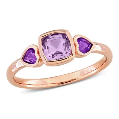 Three-Stone Gemstone Ring 10K Gold