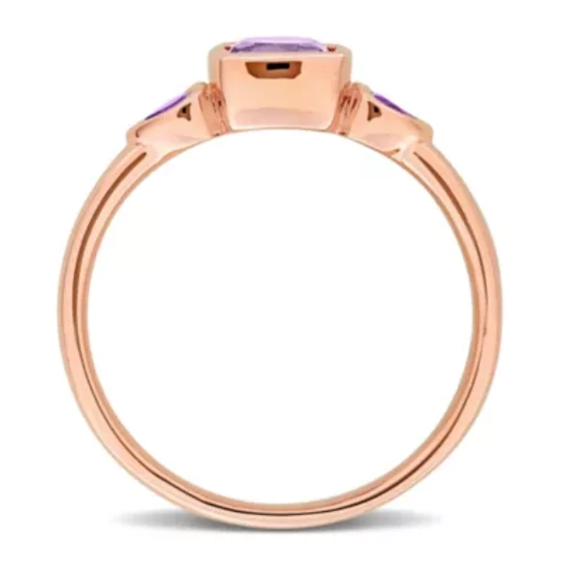 Three-Stone Gemstone Ring 10K Gold