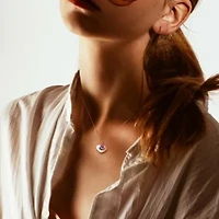 Gemstone "Love Forever" Heart Pendant with Chain