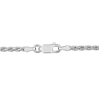 2.4MM Diamond Cut Rope Chain Bracelet Sterling Silver