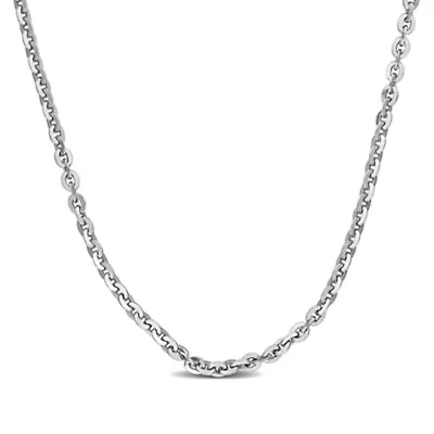 1.38MM Oval Cable Necklace Sterling Silver