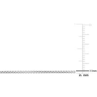 1.1MM Box Link Chain Necklace Sterling Silver