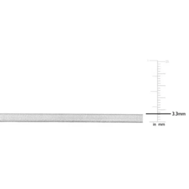 3.3MM Herringbone Necklace Sterling Silver