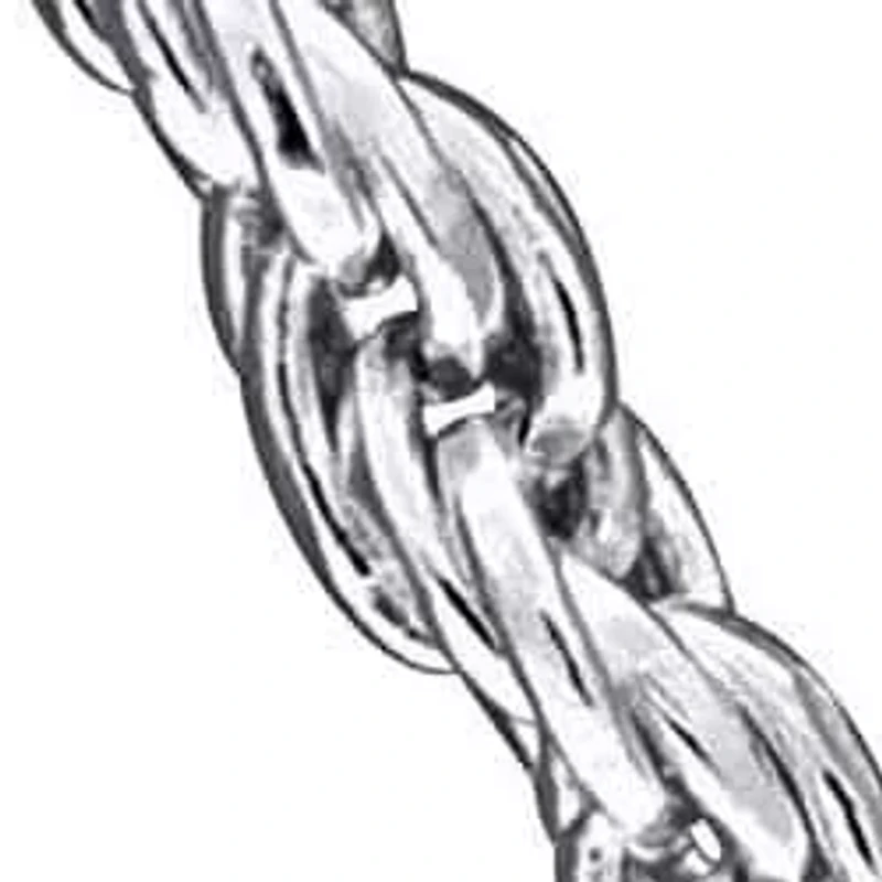 1.2MM Diamond Cut Rope Chain Sterling Silver