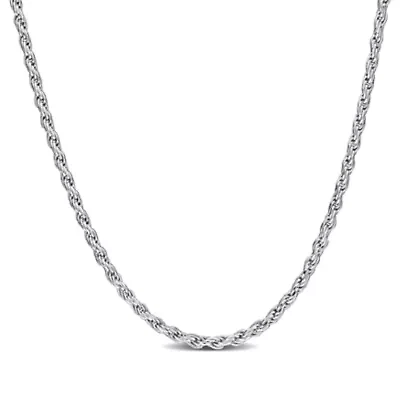1.2MM Diamond Cut Rope Chain Sterling Silver
