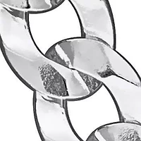 5.3mm Flat Curb Link Necklace Sterling Silver