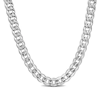 5.3mm Flat Curb Link Necklace Sterling Silver
