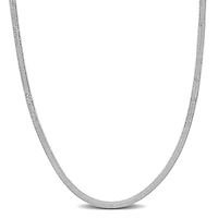 2.8MM Herringbone Necklace Sterling Silver