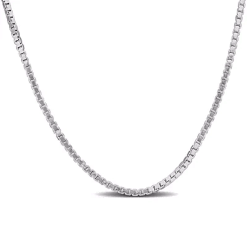 1.1MM Box Link Necklace Sterling Silver