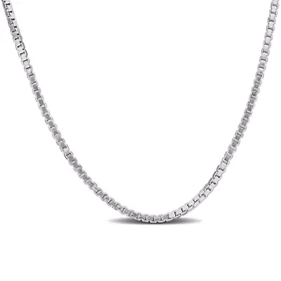 1.1MM Box Link Necklace Sterling Silver