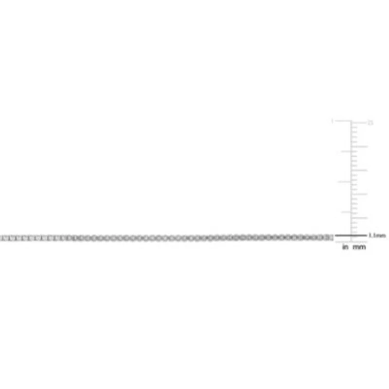 1.1MM Box Link Necklace Sterling Silver