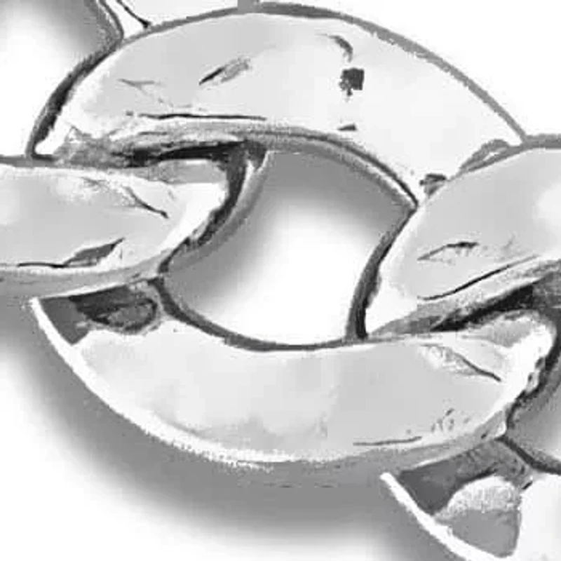 Double Row 2.4MM & 6.3MM Hammered Curb Link Bracelet