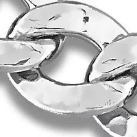 Double Row 2.4MM & 6.3MM Hammered Curb Link Bracelet