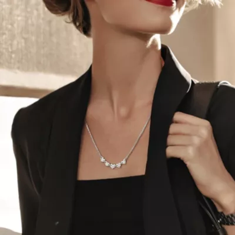 5.3MM Heart Center with 1.7MM Rolo Chain Necklace