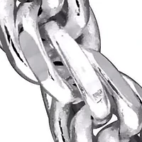 2.4MM Diamond Cut Rope Chain Necklace Sterling Silver