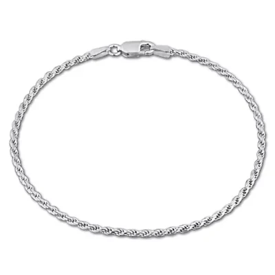 1.8MM Diamond Cut Rope Chain Bracelet
