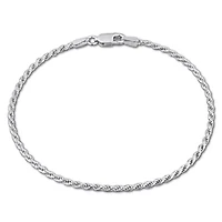 1.8MM Diamond Cut Rope Chain Bracelet