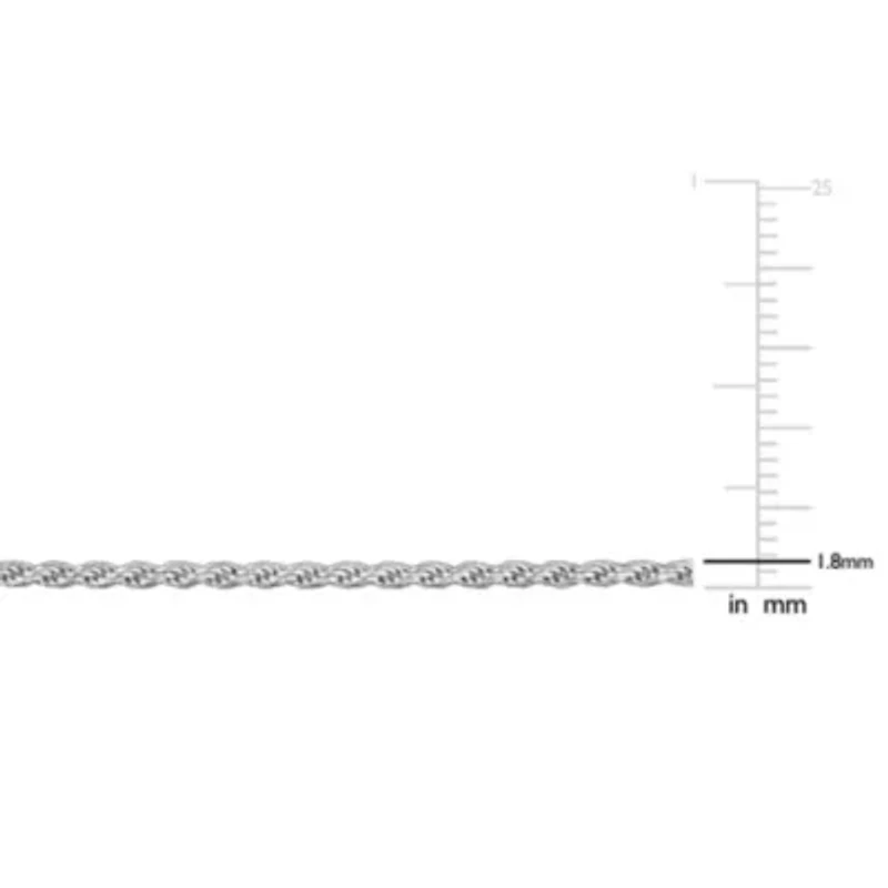 1.8MM Diamond Cut Rope Chain Bracelet