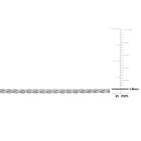 1.8MM Diamond Cut Rope Chain Bracelet