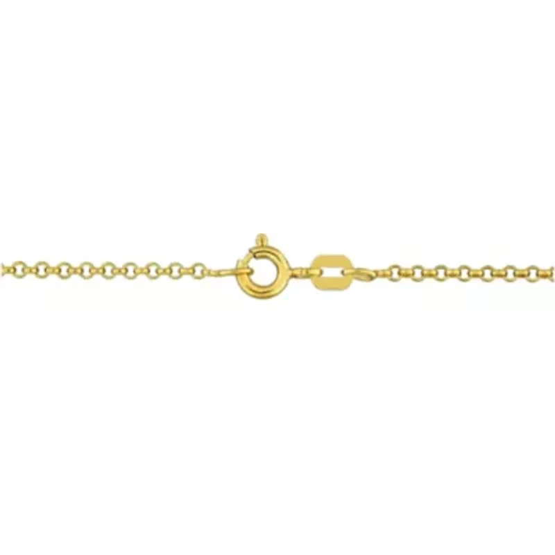 1.6MM Rolo Chain Necklace Yellow Plated Sterling Silver