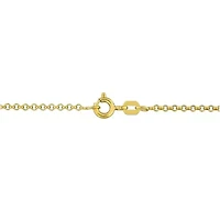1.6MM Rolo Chain Necklace Yellow Plated Sterling Silver
