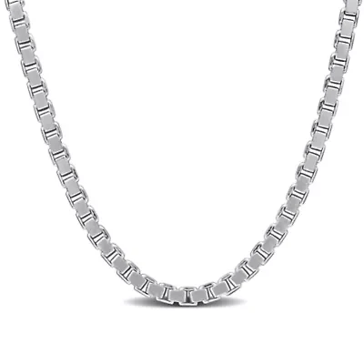 1.9MM Box Link Necklace Sterling Silver