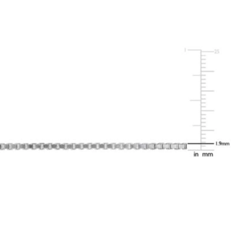 1.9MM Box Link Necklace Sterling Silver